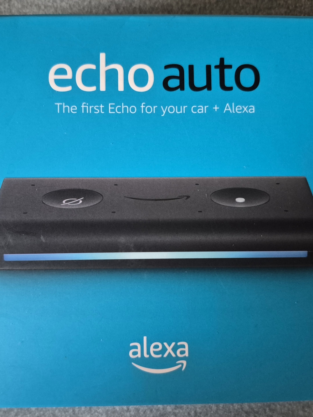 Amazon Echo Auto Portable In-Car Alexa Voice Assistant - Black & Blue